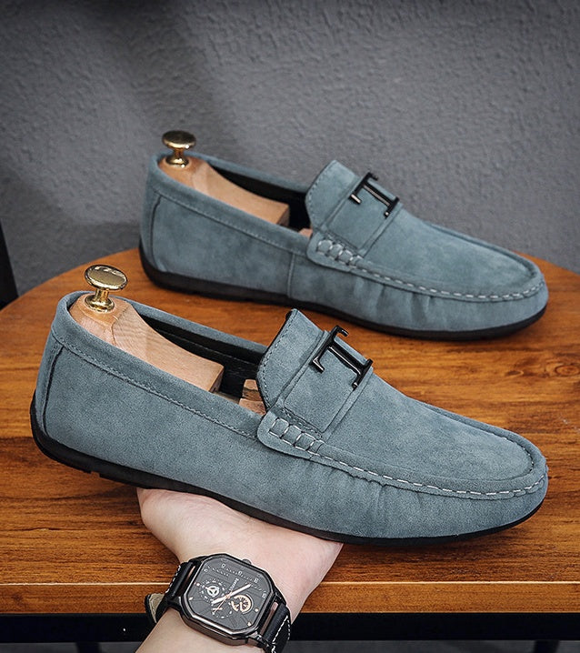 Mocassini uomo blu NOVAZZERA – vista laterale