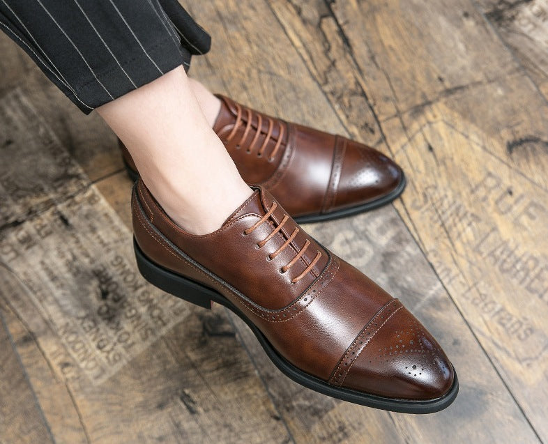 Scarpe Oxford uomo stringate con punta brogue – dettaglio 5