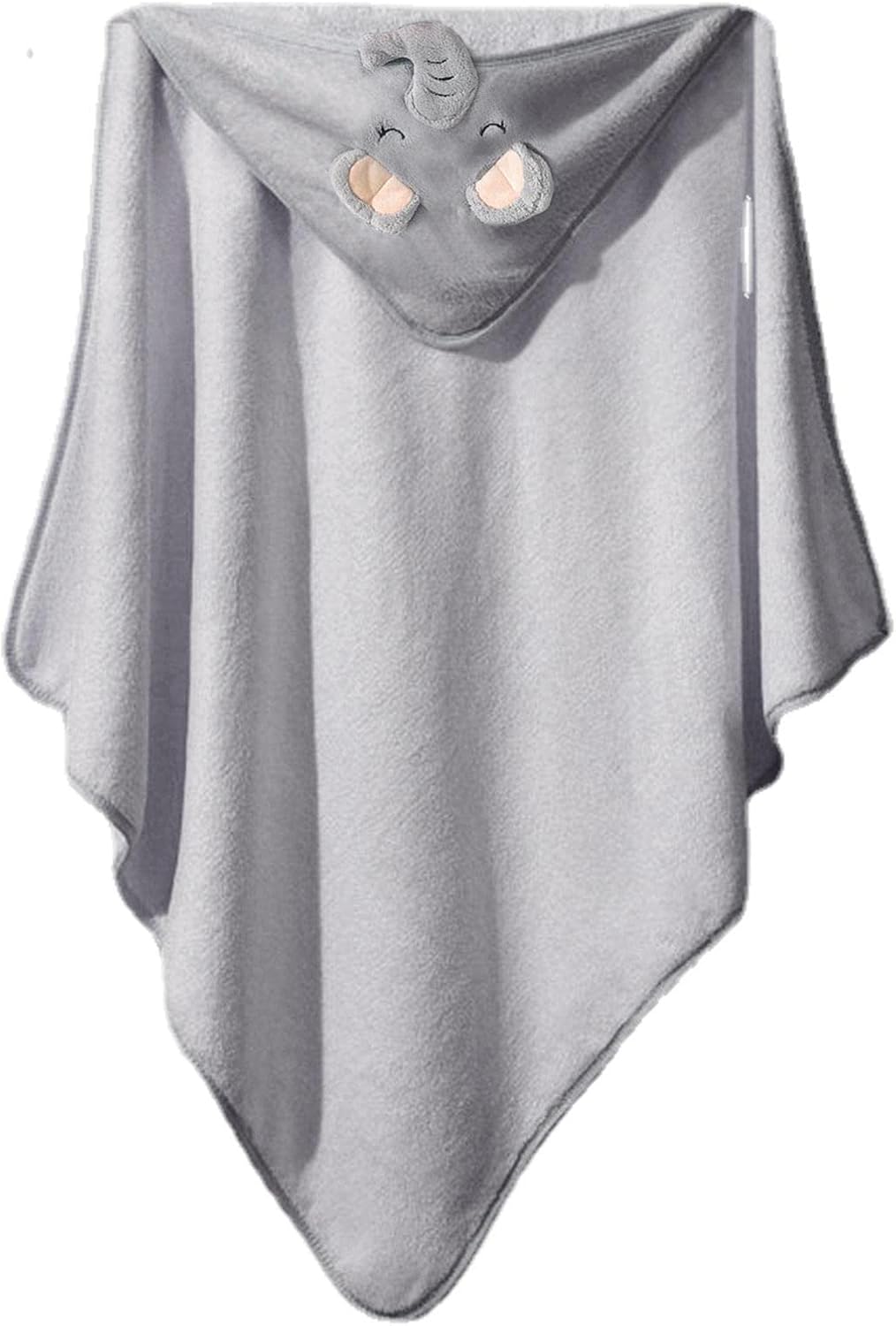 Cape de bain bébé à capuche – polaire de corail 80 × 80 cm (0–3 ans)