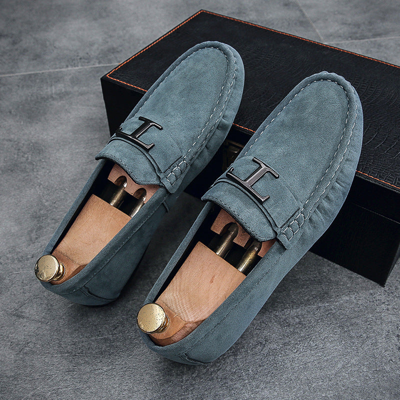 Mocassini uomo blu con dettaglio metallico NOVAZZERA