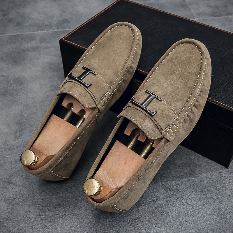 Mocassini uomo khaki con dettaglio metallico NOVAZZERA