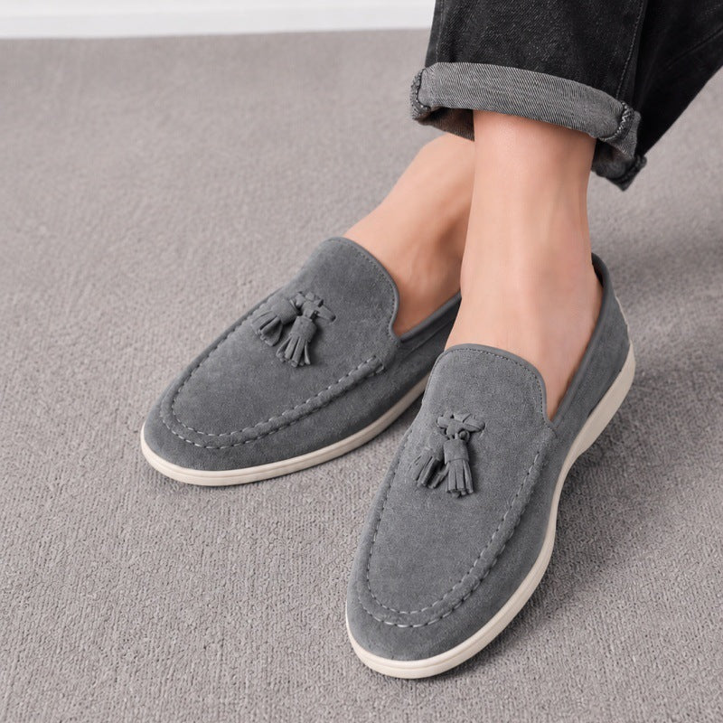 Mocassini uomo con nappine – Grigio