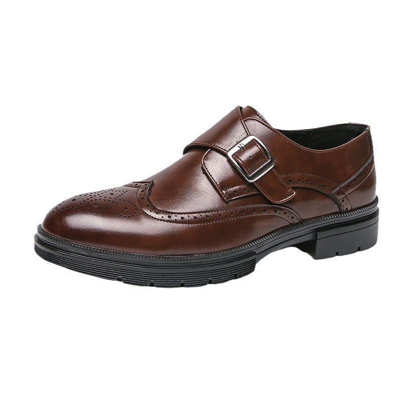 Scarpe monk strap uomo con fibbia – Marrone