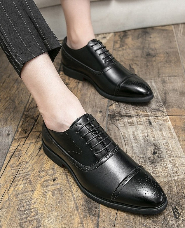 Scarpe Oxford uomo stringate con punta brogue – dettaglio 3