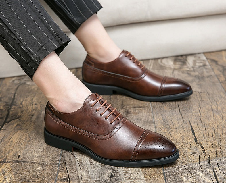 Scarpe Oxford uomo stringate con punta brogue – dettaglio 4