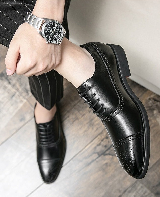 Scarpe Oxford uomo stringate con punta brogue – dettaglio 6