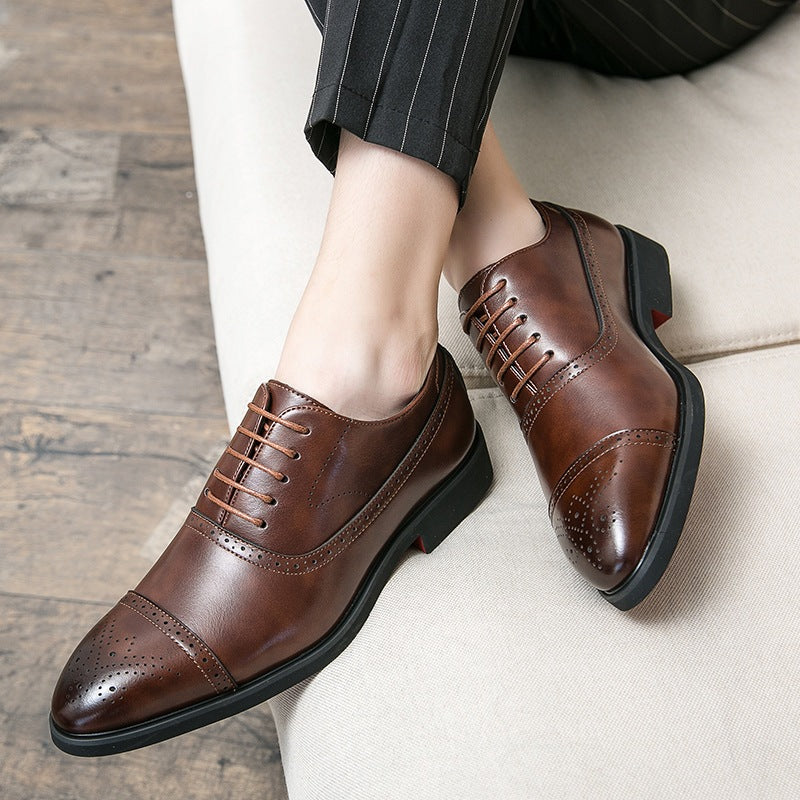 Scarpe Oxford uomo stringate con punta brogue – dettaglio 11