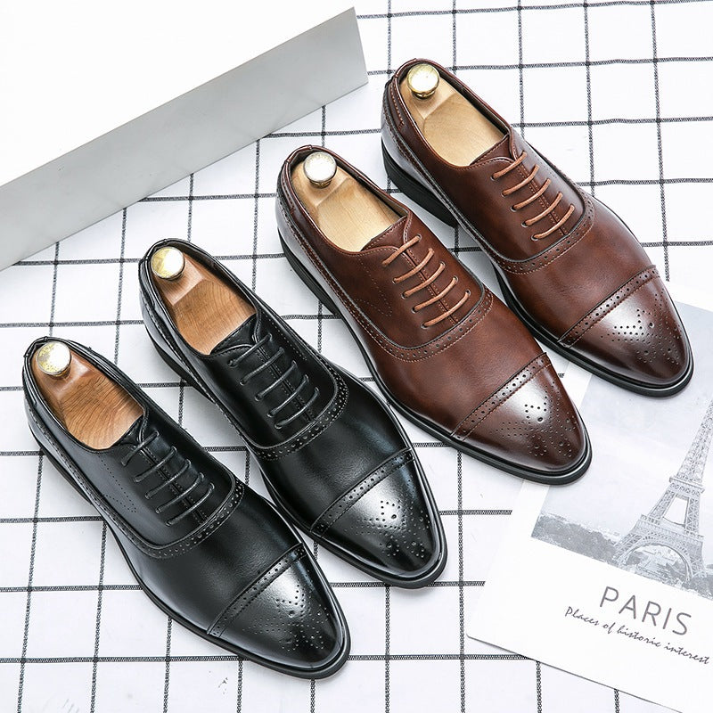 Scarpe Oxford uomo stringate con punta brogue – dettaglio 12