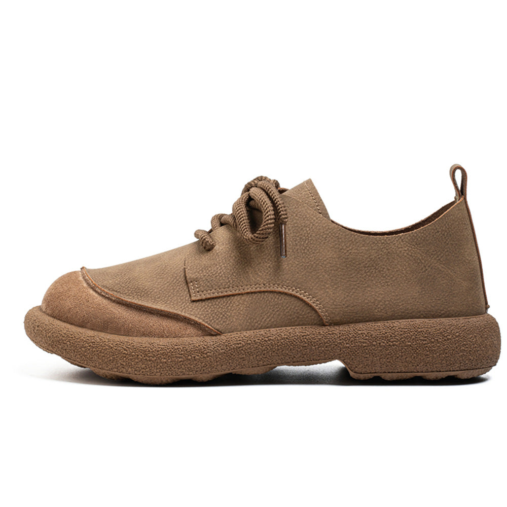 Scarpe stringate casual uomo stile vintage khaki
